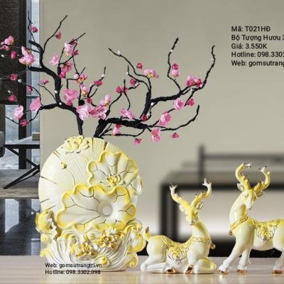tượng hươu tài lộc trang trí nhà cửa, tượng hươu